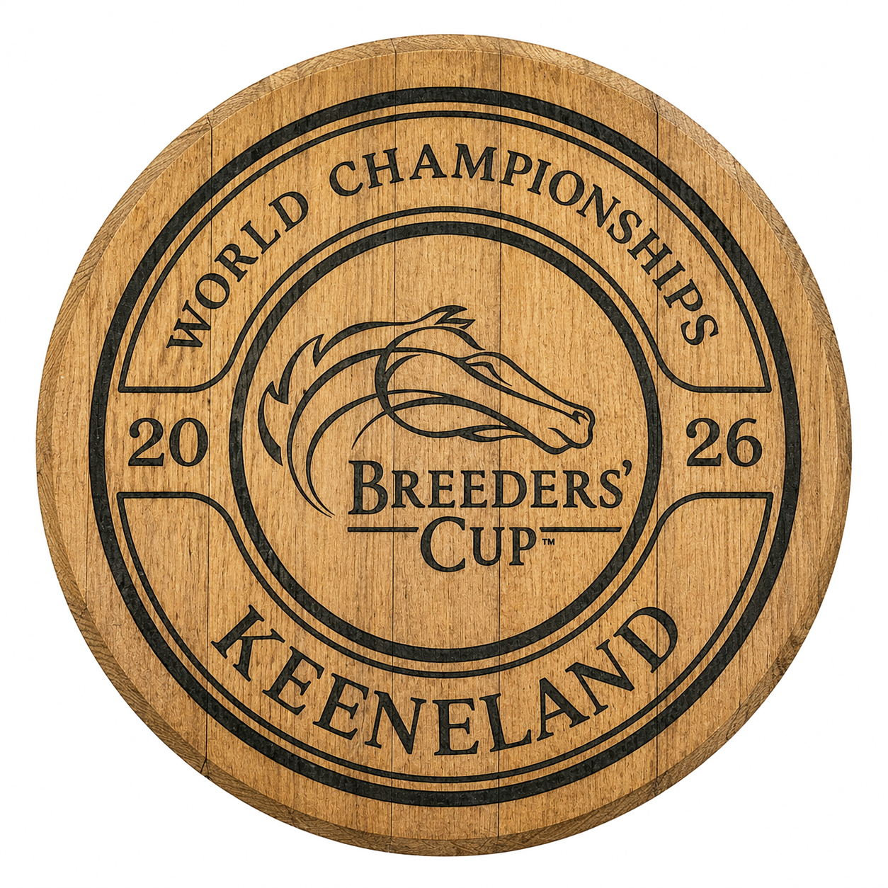 Circle Logo Barrel Head Breeders’ Cup Wall Decor
