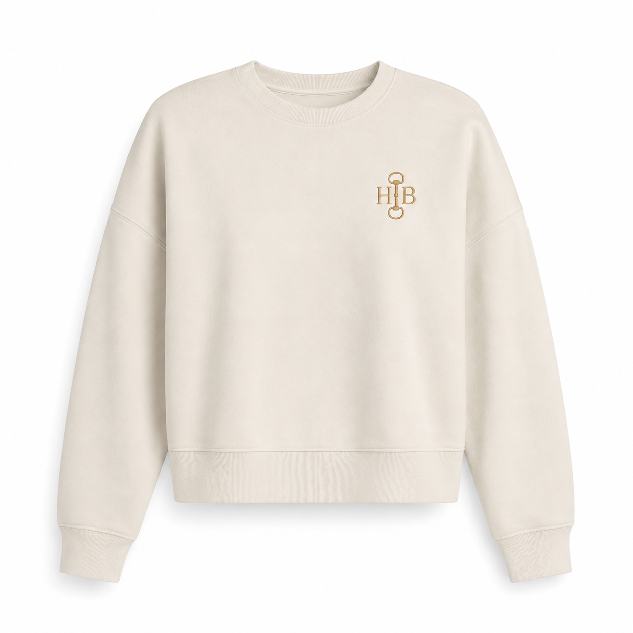Personalized Monogram Horse Bit Mid-Crop Crewneck