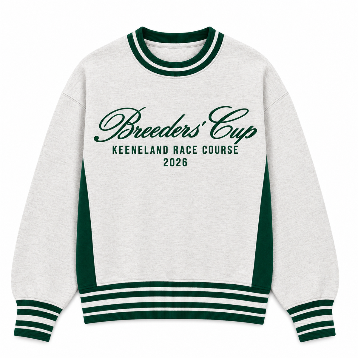 2026 Script Color Block Crewneck