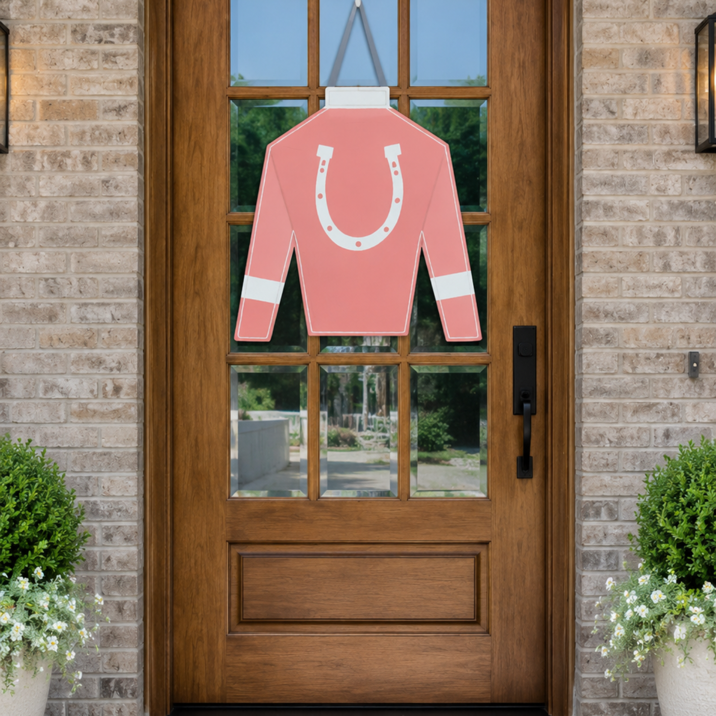 Lucky Horseshoe Silk Door Hanger