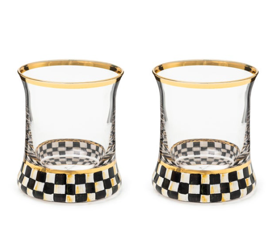MacKenzie Childs Tumbler Glass, set of 2