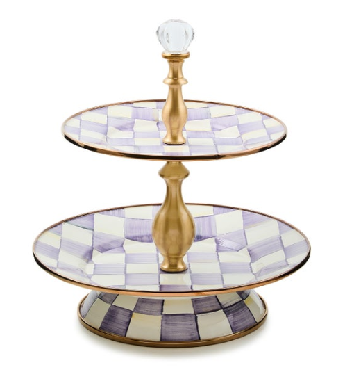 MacKenzie Childs Two-Tier Sweet Stand