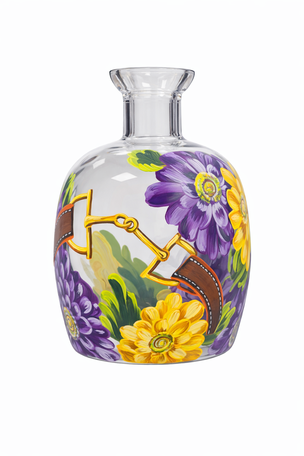 Floral Equestrian Decanter