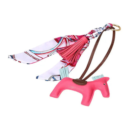 Equestrian Horse Scarf Keychain