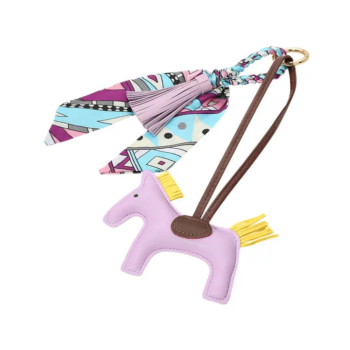 Equestrian Horse Scarf Keychain
