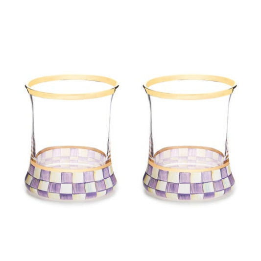 MacKenzie Childs Tumbler Glass, set of 2