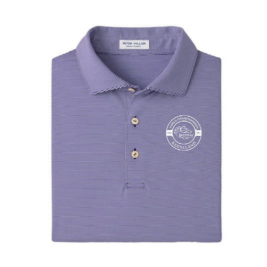 Peter Millar Jubilee Striped Polo-Breeders' Cup Purple