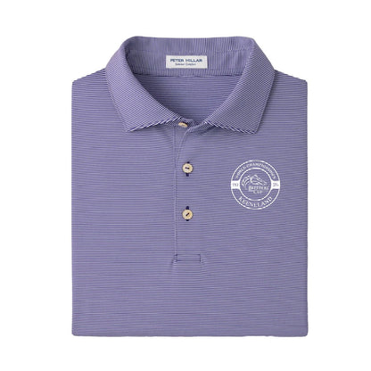 Peter Millar Jubilee Striped Polo-Breeders' Cup Purple