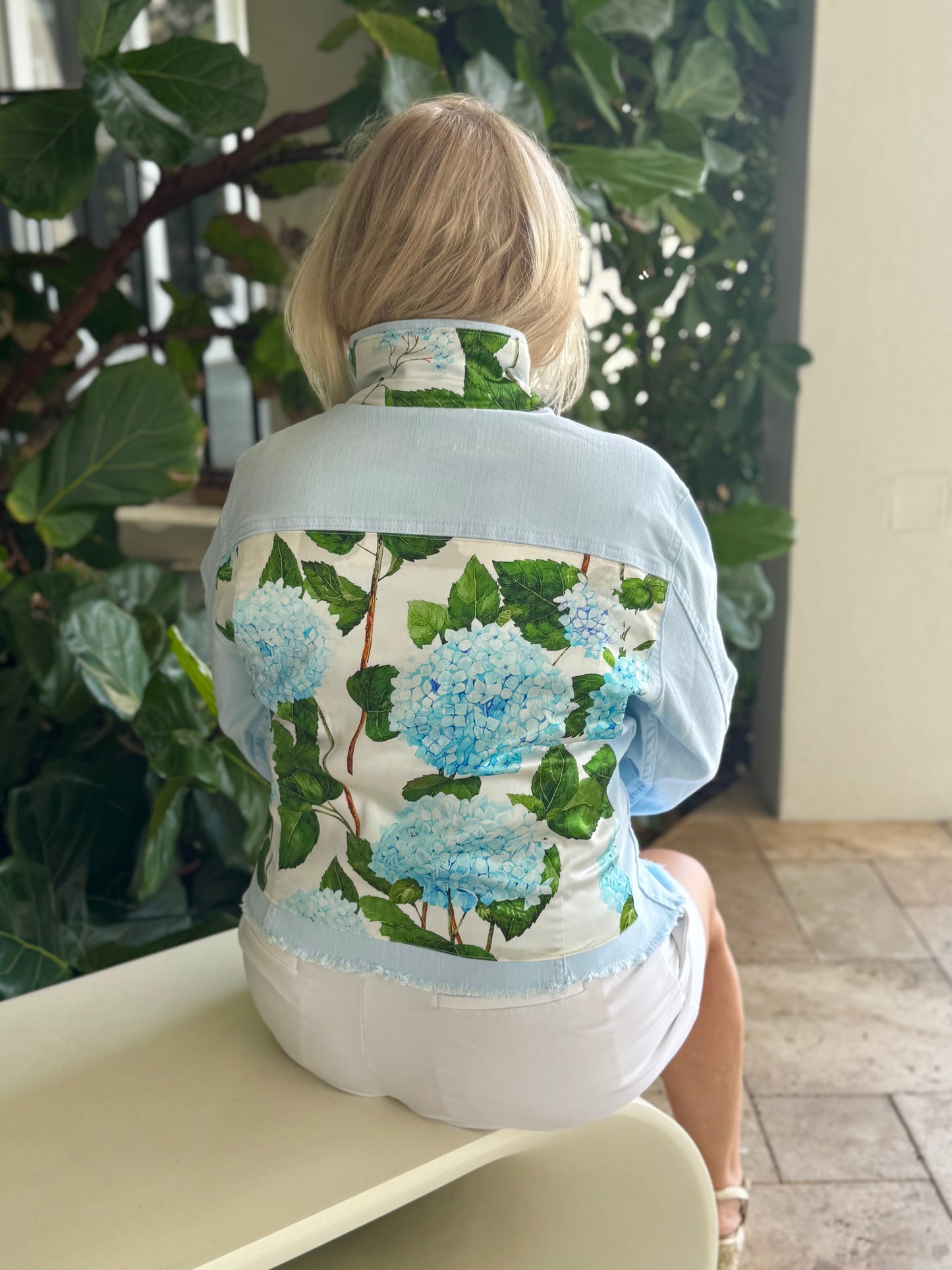 The Nantucket Breeze Denim Jacket / Blue Hydrangea