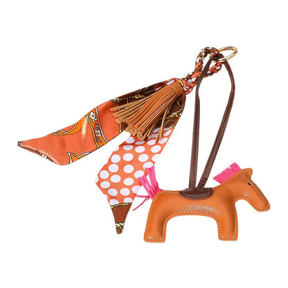 Equestrian Horse Scarf Keychain