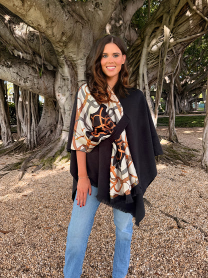 Pull Through Wrap / Black / Black Motif