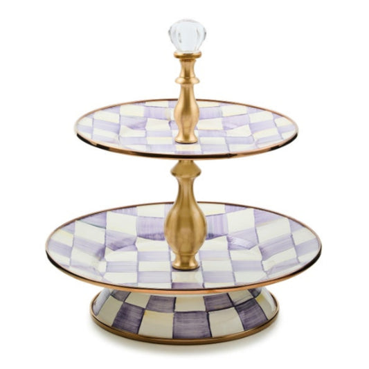MacKenzie Childs Two-Tier Sweet Stand