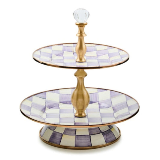 MacKenzie Childs Two-Tier Sweet Stand