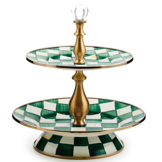 MacKenzie Childs Two-Tier Sweet Stand