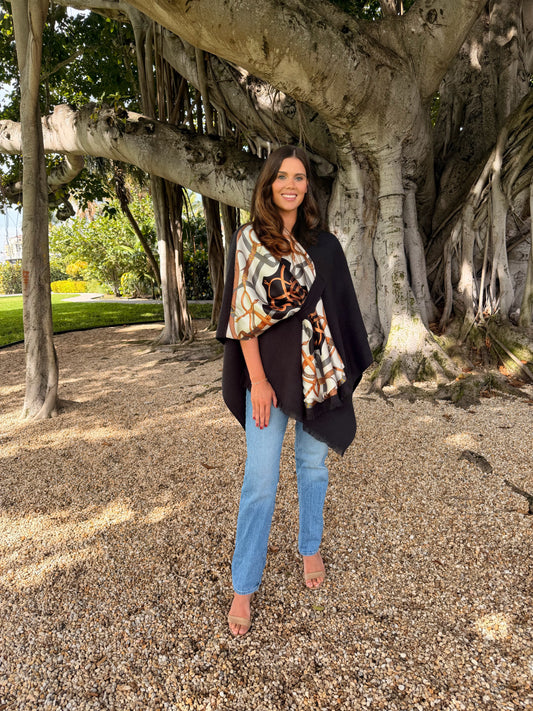 Pull Through Wrap / Black / Black Motif