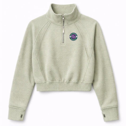 Lululemon Waffle Scuba Cropped Funnel-Neck Half-Zip