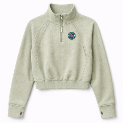 Lululemon Waffle Scuba Cropped Funnel-Neck Half-Zip