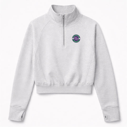 Lululemon Waffle Scuba Cropped Funnel-Neck Half-Zip