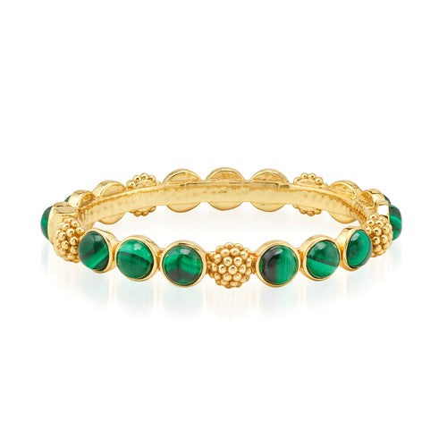 Capucine de Wulf - Berry Gem Hinged Bangle - Malachite