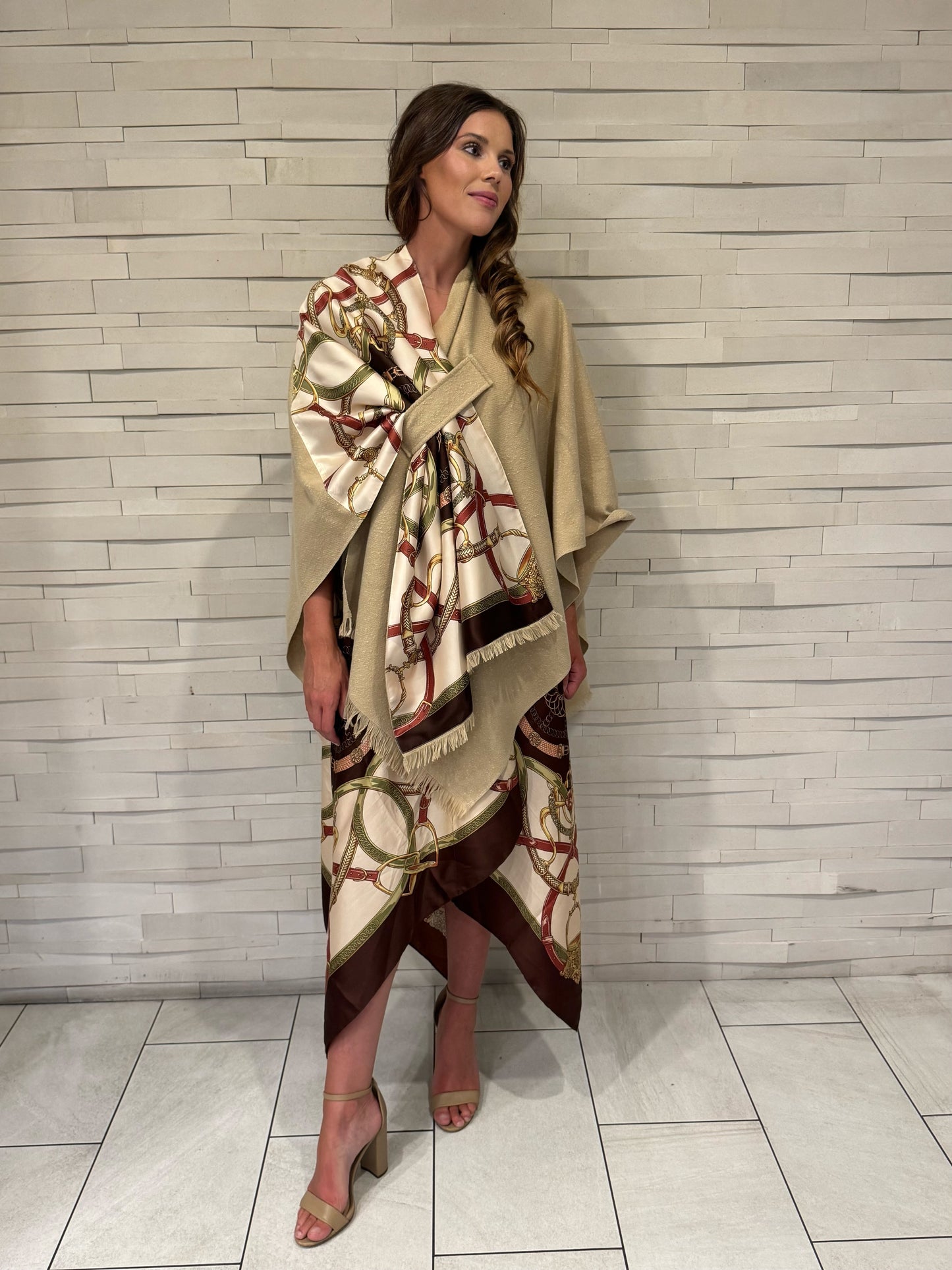 Pull Through Wrap / Beige / Olive Stirrup