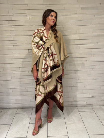 Pull Through Wrap / Beige / Olive Stirrup