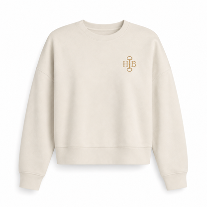 Personalized Monogram Horse Bit Mid-Crop Crewneck