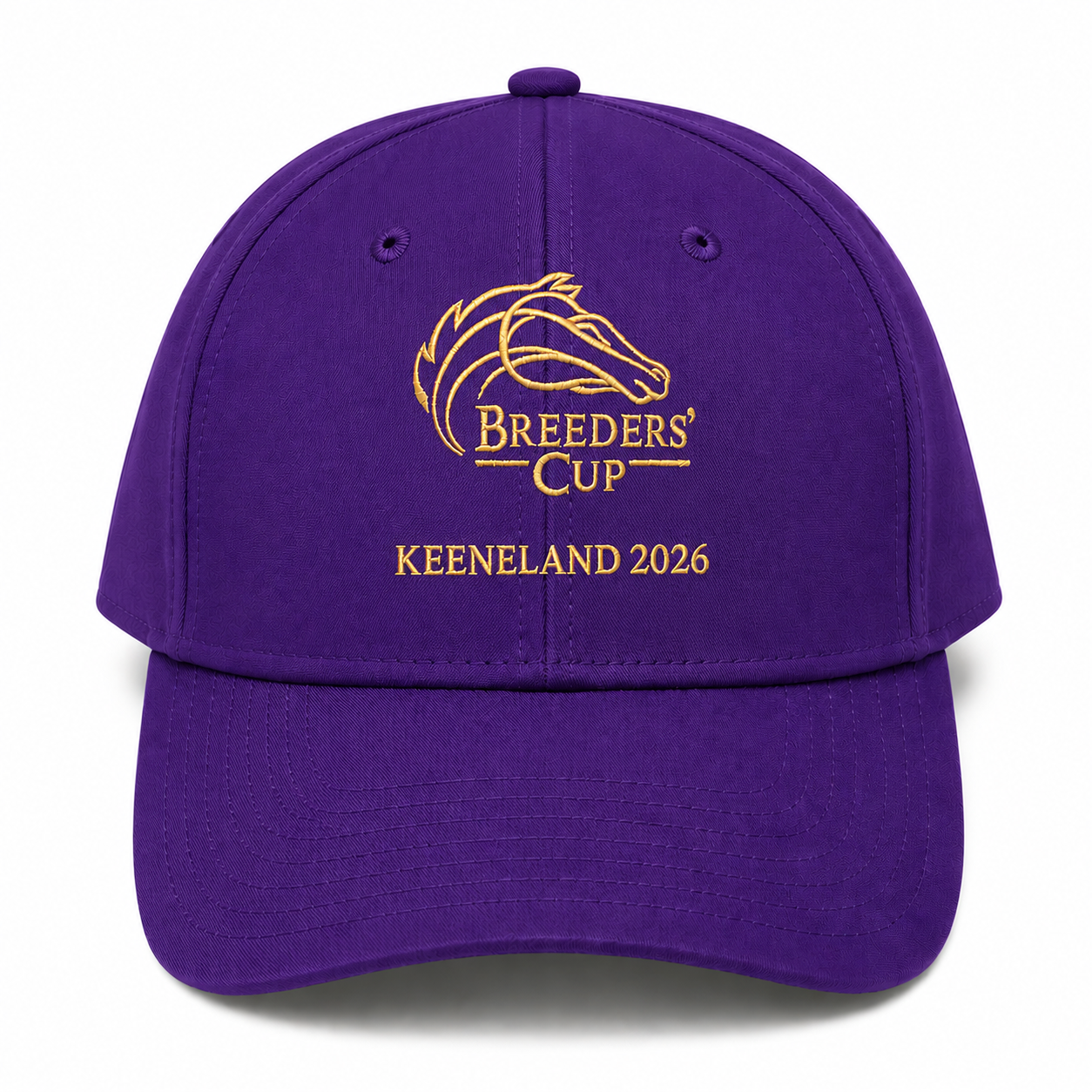 Classic Purple and Gold Breeders' Cup 2026 Embroidered Hat