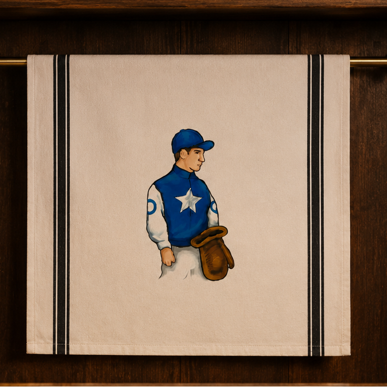 Personalized Jockey Silks Bar Towel