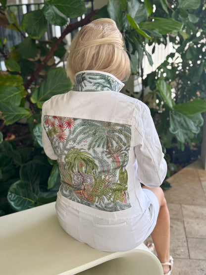 The White Denim Jacket / Tropical Capri