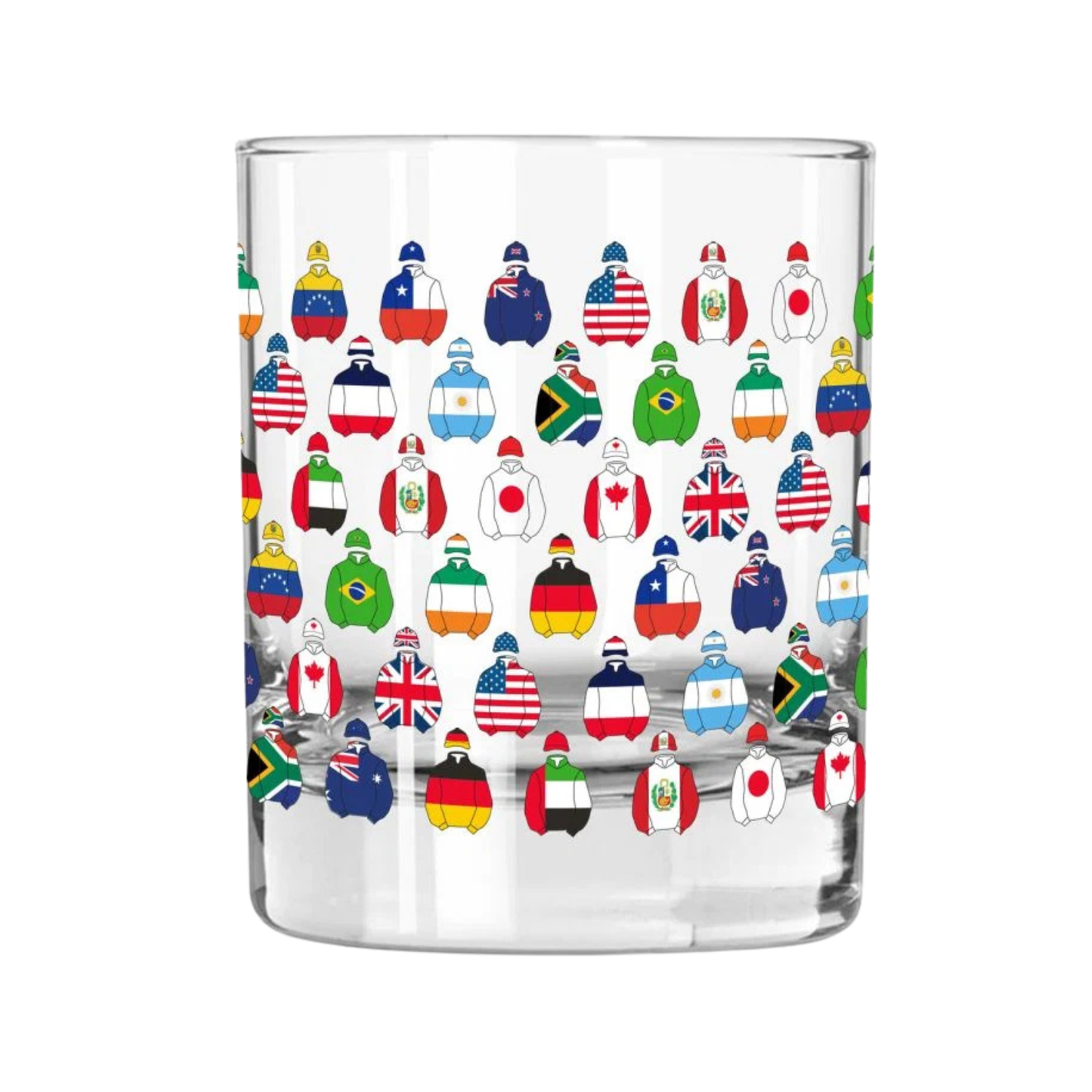 International Jockey Silks Rocks Glass