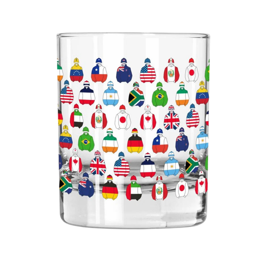 International Jockey Silks Rocks Glass