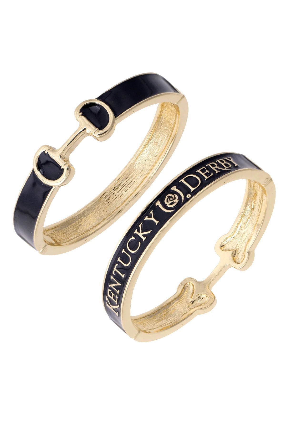Kentucky Derby Enamel Horsebit Hinge Bangle
