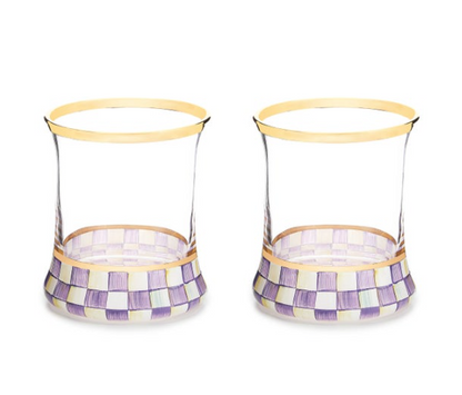 MacKenzie Childs Tumbler Glass, set of 2