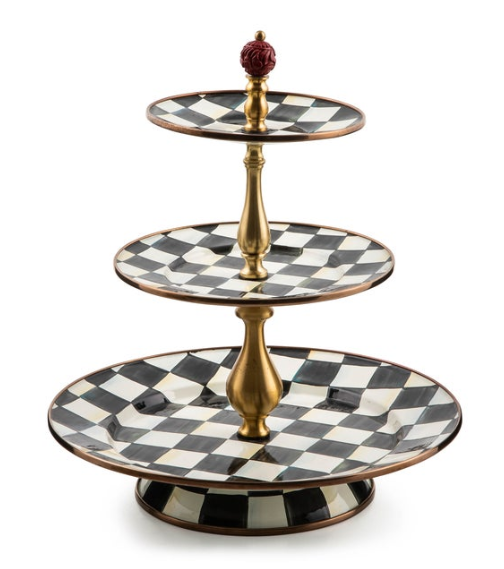 MacKenzie Childs Three-Tier Sweet Stand