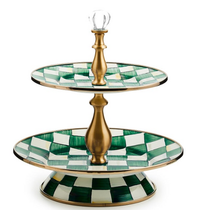 MacKenzie Childs Two-Tier Sweet Stand