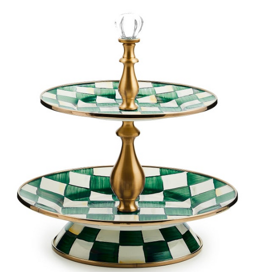 MacKenzie Childs Two-Tier Sweet Stand