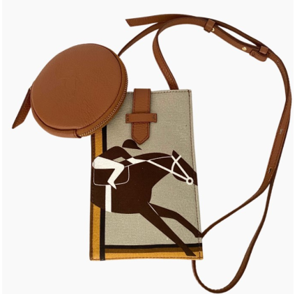 Leather Telephone Set Crossbody