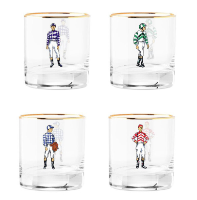 Set of 4 Jockey Glasses