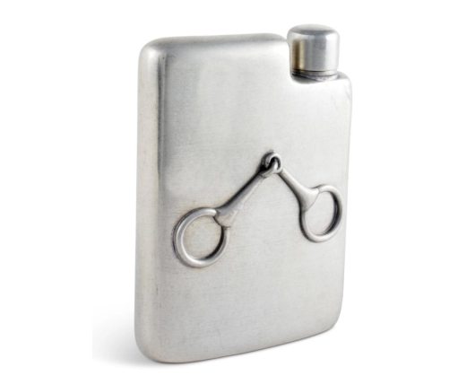 Equestrian Pewter Flask