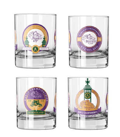 Keeneland Logo Rocks Glass