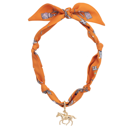 Lucky Horse Scarf Necklace