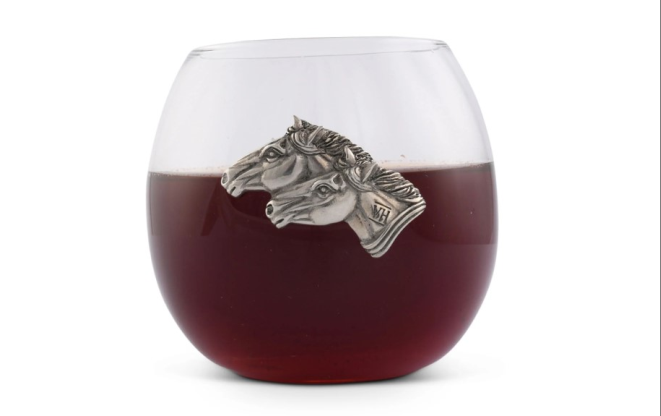 Running Horse Stemless Wine Glass