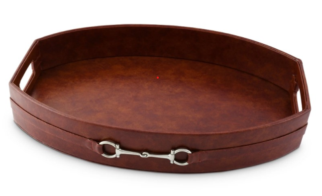 Equestrian Horsebit Vegan Leather Tray