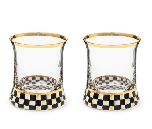 MacKenzie Childs Tumbler Glass, set of 2
