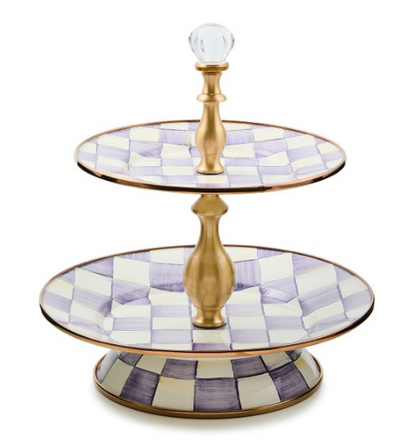 MacKenzie Childs Two-Tier Sweet Stand