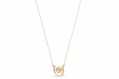 Kentucky Derby Outline Necklace in Shiny Gold