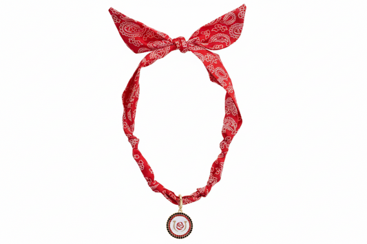Kentucky Derby Bandana Scarf Necklace in Red
