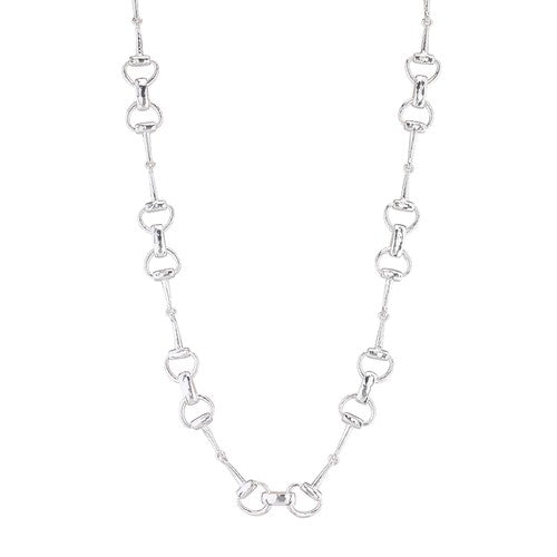 Capucine de Wulf -Equestrian Snaffle Bit Chain Necklace, 20" - Silver