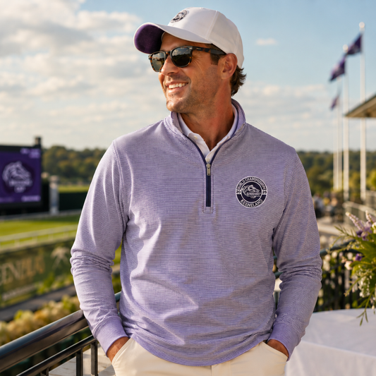 Peter Millar Sugar Stripe Performance Perth with Event Logo