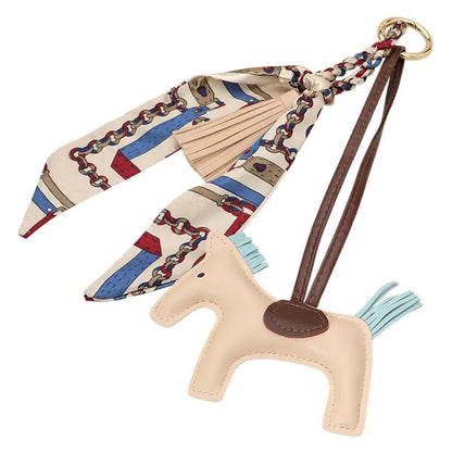 Equestrian Horse Scarf Keychain